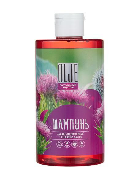 OLJE Натуральный шампунь для окрашенных волос с репейным маслом для поврежденных волос 450 мл в Воронеже